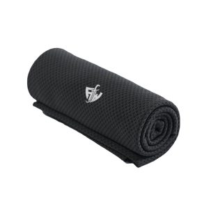 Black Fitness Towel – Compact Microfiber Quick Dry