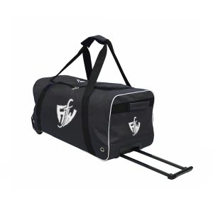 Black Sports Duffel Bag with Wheels