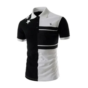 Black & White Slim Fit Polo Shirt