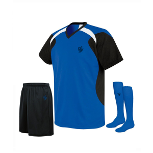 Blue Black Football Jersey Set