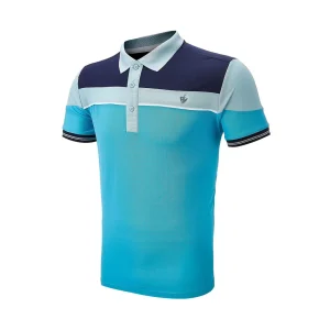 Striped Blue Gradient Polo Shirt