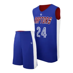Blue and Red Basketball Jersey with Number 24