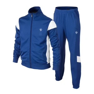 Blue Full-Zip Tracksuit for Men