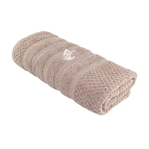 Camel Brown Knit Towel