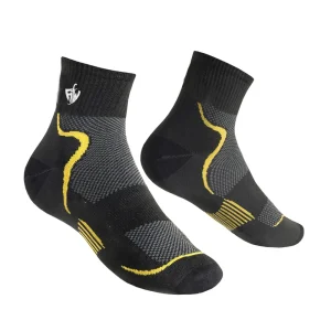 Charcoal and Yellow Bike Socks for Men