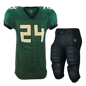 Dark Green Black Football Uniform