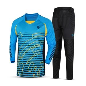 Electric Blue Goalkeeper Kit with Yellow Gradient