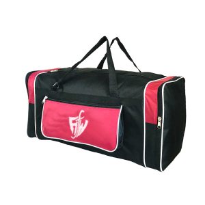 Pink and Black Sports Duffel Bag for Women