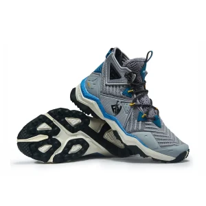 Grey and Blue High-Top Basketball Shoes – Street Style Performance