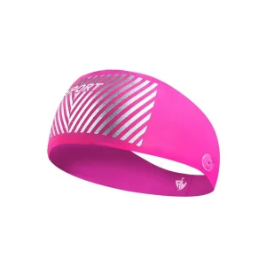 Hot Pink Striped Workout Headband
