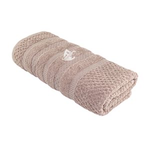 Knitted Beige Bath Towel – Premium Cotton with Soft Touch