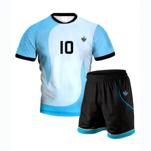 Light Blue Black Jersey – Sports Set for Men