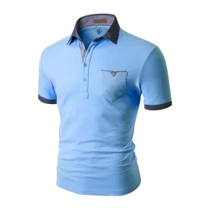 Light Blue Polo for Men