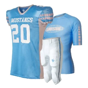 Light Blue White Football Uniform