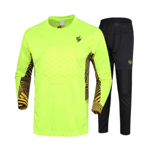 Neon Green Goalkeeper Kit with Camo Sleeves