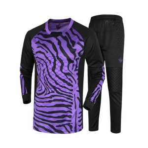 Purple Zebra Pattern Goalkeeper Jersey Set