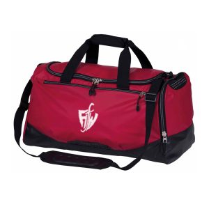 Classic Red and Black Gym Duffel Bag – Athletic Use