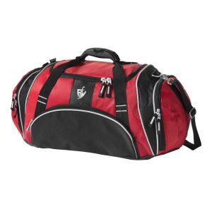 Red and Black Sports Duffel Bag for Men – Durable Gym Carry