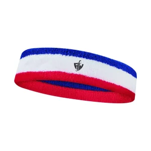 Red Blue Striped Sports Headband