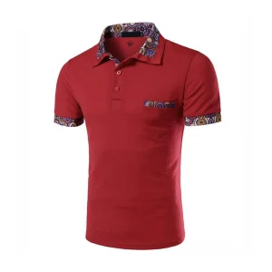Classic Red Cotton Polo Shirt