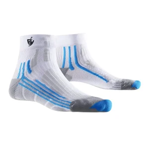 White and Blue Compression Cycling Socks