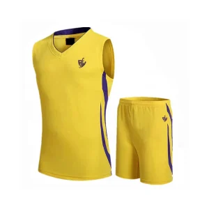 Yellow and Black Athletic Basketball Kit