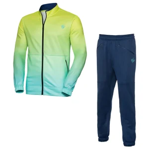 Yellow Gradient Zip Jacket with Joggers