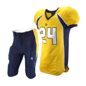 Yellow Navy Football Uniform